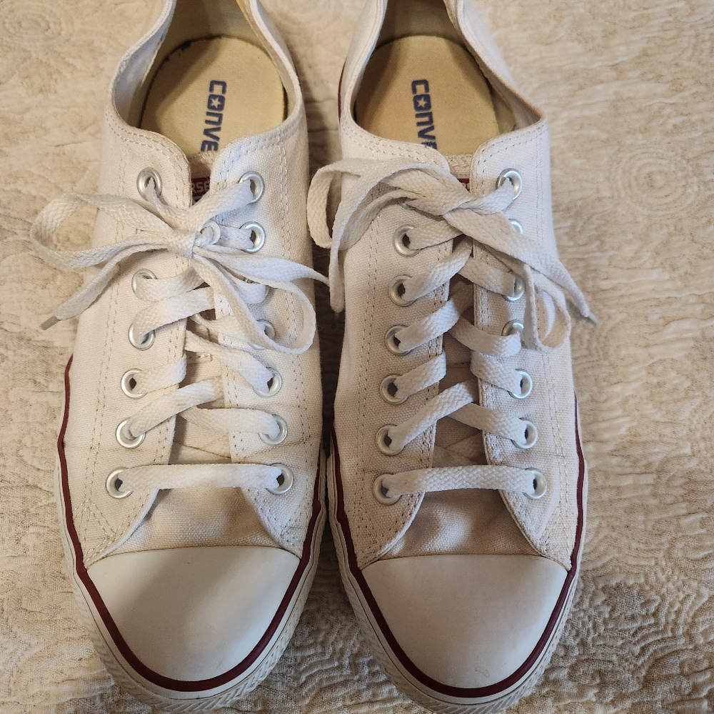 Converse White Canvas Sneakers
